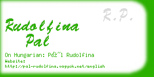 rudolfina pal business card